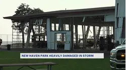 'Worst damage I've seen.' New Haven park heavily damaged in storm as historic building gets knocked off foundation