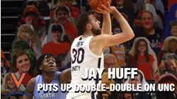 Virginia's Jay Huff Puts Up Double-Double On UNC