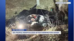 6 people rescued after cars plunge down embankment in Farmington