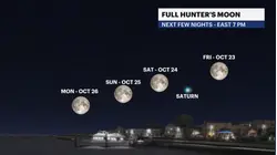 Look up! Hunter's moon to glow alongside Saturn this weekend