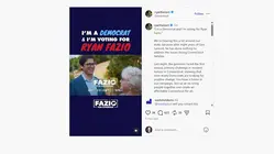 Ryan Fazio under fire for ad featuring Democrats supporting him. Two people in it are Republicans
