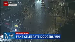 Dodger fans celebrate World Series win with street takeover at Pacoima intersection