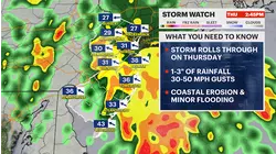 STORM WATCH: Storm to bring rain, wind to NJ on Thursday