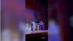 Stitch crashes curtain call of 'Aladdin' on Broadway
