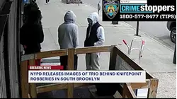 Police search for trio tied to knife-point robberies at 2 Brooklyn spas