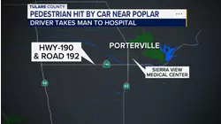 21-year-old man hit by a vehicle, taken to hospital by driver