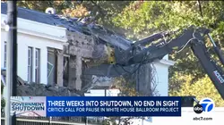 3 weeks into government shutdown, critics call for pause in White House ballroom project