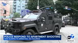 LAPD surrounds downtown apartment building after reported shooting; 2 suspects in custody