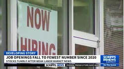 Job openings fall to lowest number since 2020