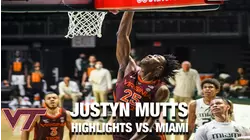 Virginia Tech's Justyn Mutts Scores 22 Big Points To Beat Miami