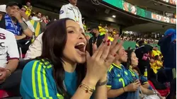 Así vivió Gera Ponce el partido de Colombia, apoyando al máximo a su esposo Luis Díaz