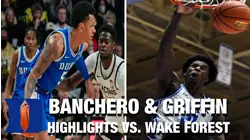 Duke's Paolo Banchero & AJ Griffin Wonderful In Winston-Salem
