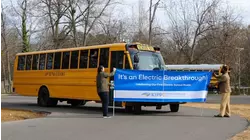 North Carolina charter schools celebrate launch of electric bus fleet