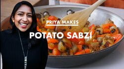 Priya Makes Red Pepper and Potato Sabzi