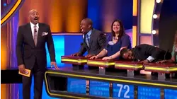 Steve Harvey says he's never seen this before! | Family Feud