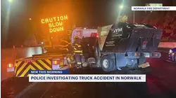 Two injured after truck crash on I-95 in Norwalk