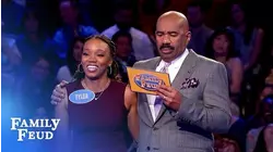 Tyler and Kim play for $20,000! | Family Feud