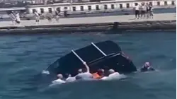 Italian Military Cadets Rescue Driver From Sinking Car