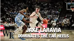 Wake Forest's Jake LaRavia Dominates The Tar Heels