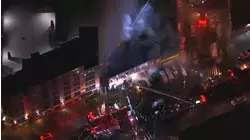 Firefighter trapped, burned battling 5-alarm fire at Brooklyn bakery