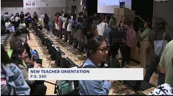 New teacher orientation held at PS 340 in Kingsbridge