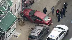 Chopper 6 over scene of crash after officer struck in North Philadelphia