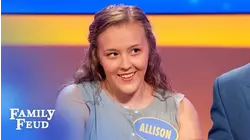 Steve Harvey to Allison... "You think I have DENTURES?" | Family Feud
