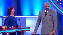 See how Karen turned Steve Harvey on to drinking tea! | Family Feud