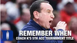 "Coach K" Wins 5th Consecutive ACCT Championship | Coach K Remember When