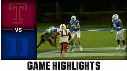Temple vs. Duke Football Highlights (2022)