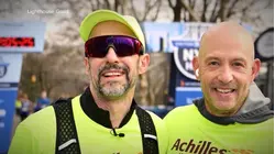 A blind runner completes more than 20 marathons 