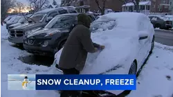 Snow cleanup underway, ice concerns ahead of Monday commute