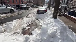 Leftover snow remnants make parking in Hoboken more difficult