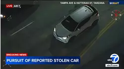 LA chase: Driver speeds on surface streets, nearly collides with cars