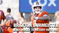 QB Braxton Burmeister Leads Hokies To Victory Over Tar Heels