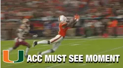 Miami's DJ Ivey Lays Out For The Beautiful Interception | ACC Must See Moment