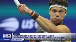 Shelton stuns Alcaraz in 3:33 a.m. U.S. Open epic, latest finish in tournament history