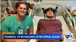 Long Beach teen walks out of hospital to cheers after recovering from paralyzing spinal injury
