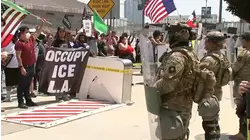 Anti-Trump protesters march in DTLA as part of nationwide 'Rage Against the Regime' rallies