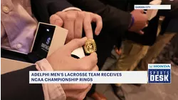 Adelphi men's lacrosse team receives NCAA championship rings