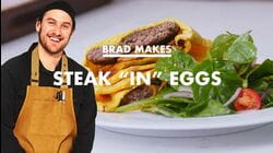 Brad Makes Steak "In" Eggs