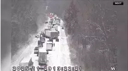 45 vehicle crash shuts down part of I-70 in Indiana