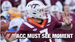 Virginia Tech's Tayvion Robinson's Ridiculous 1-Handed TD Catch | ACC Must See Moment