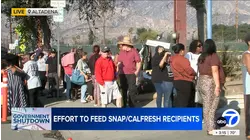 Altadena sees long lines at event distributing food, toys to families amid SNAP benefit delays