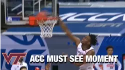 Virginia Tech's Justyn Mutts With A Monster Dunk | ACC Must See Moment