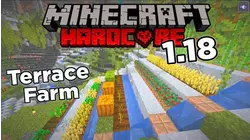 Minecraft 1.18 Hardcore Survival - Ep 6 - Terrace Farm in Lush Cave
