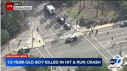 13-year-old boy killed in Dana Point crash, hit-and-run driver in custody