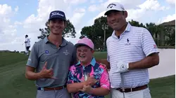 Chan Kim, Cole Sherwood challenged to chipping contest by Special Olympian