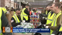 Val Warner joins volunteers at Northwest Indiana Food Bank