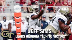 Georgia Tech QB Jeff Sims Leads Yellow Jacket To Victory